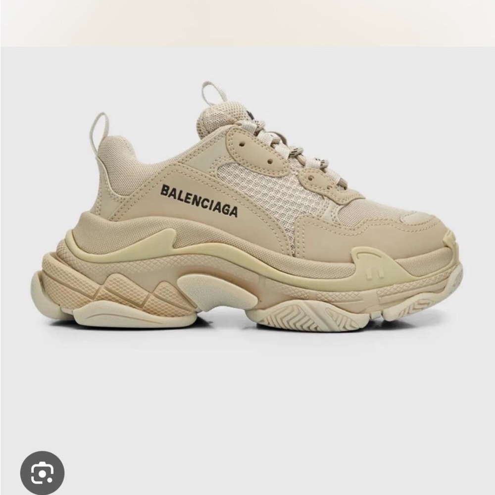 Balenciaga Cream Triple S Sneakers